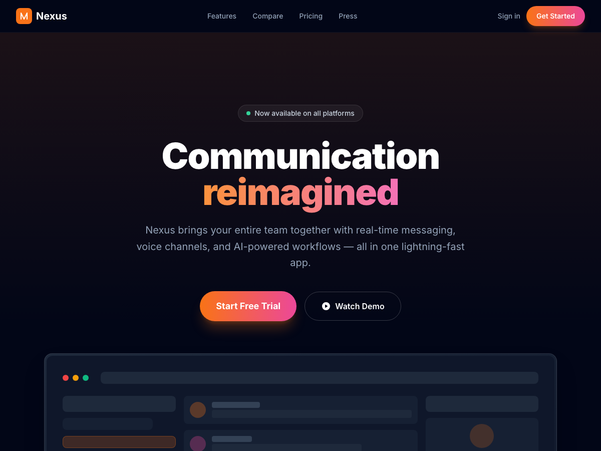 Preview of App Landing Bold