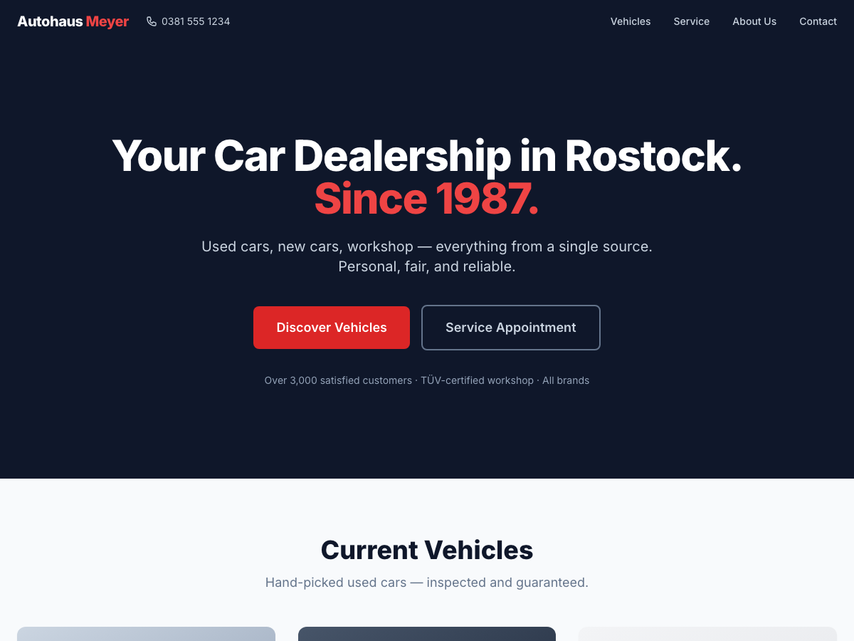 Preview of Company Car Dealership