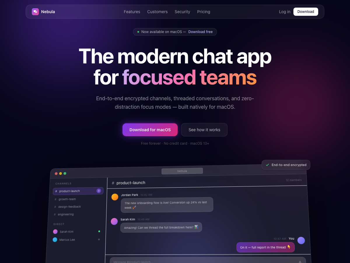 Preview of SaaS Glass Landing