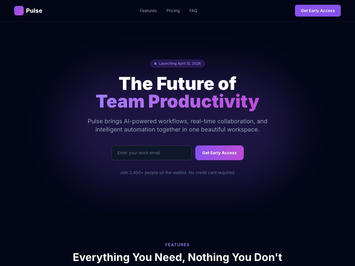 Preview of Product Launch