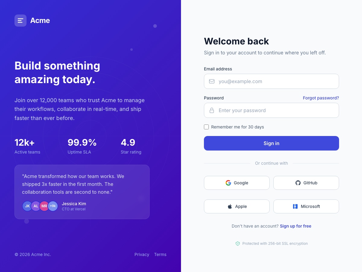 Preview of Auth Login