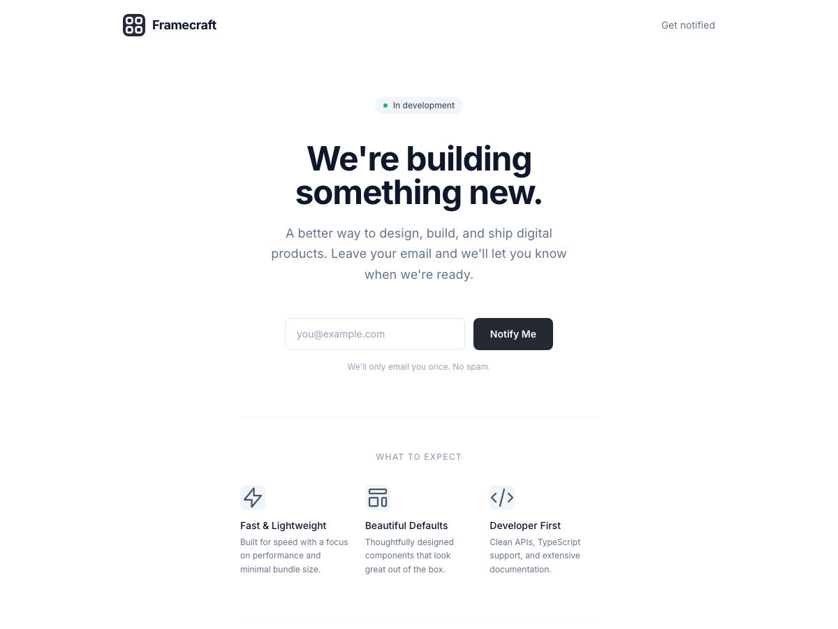 Preview of Coming Soon Minimal