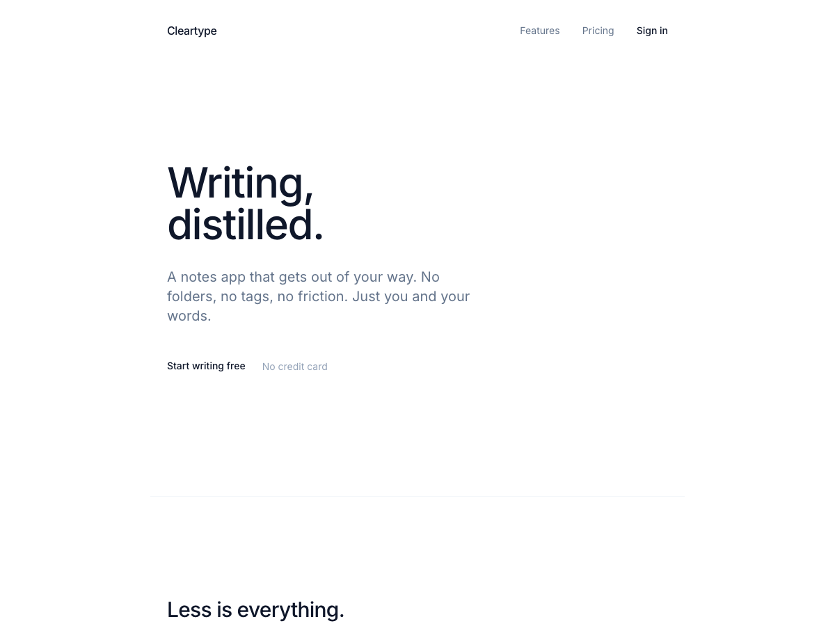 Preview of SaaS Landing Minimal