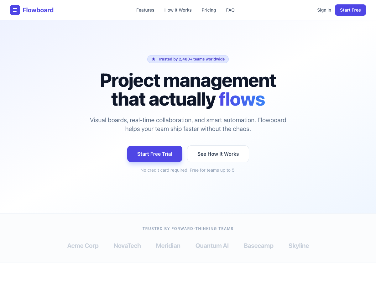 Preview of SaaS Landing Modern