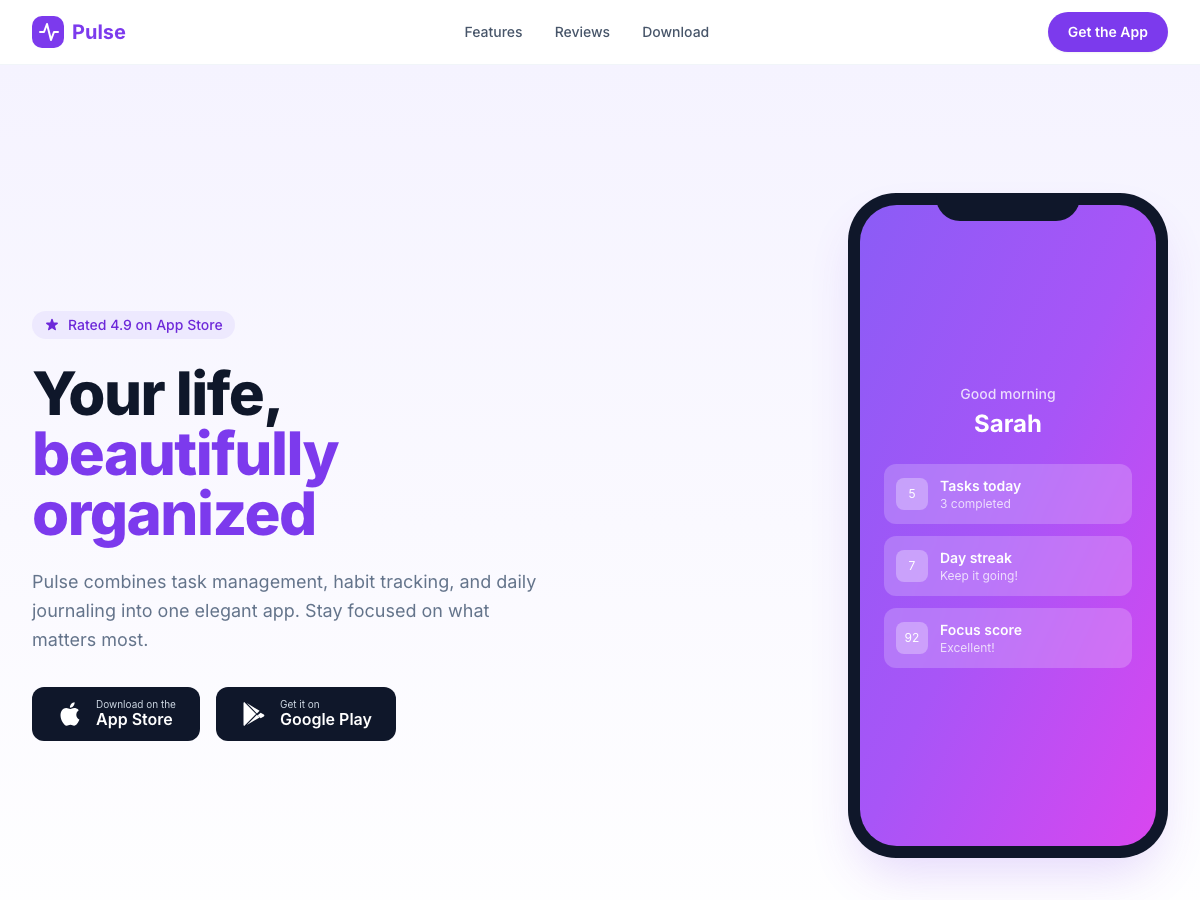 Preview of App Landing Modern
