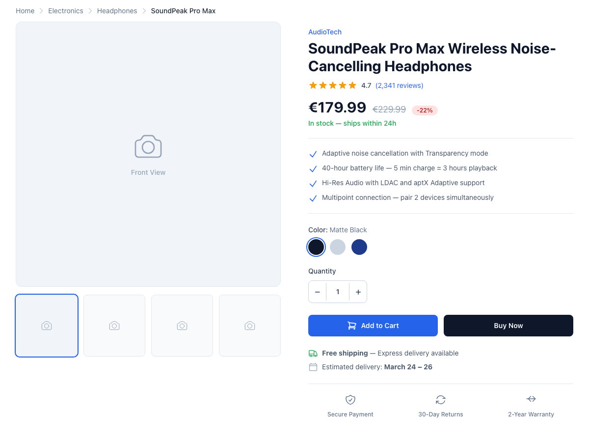 Preview of Shop Product Standard