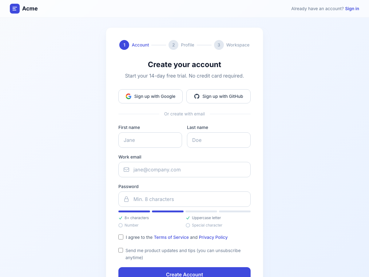 Preview of Auth Register