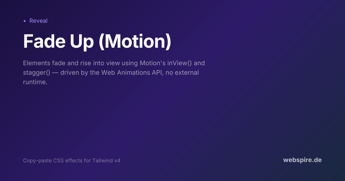 Fade Up (Motion)