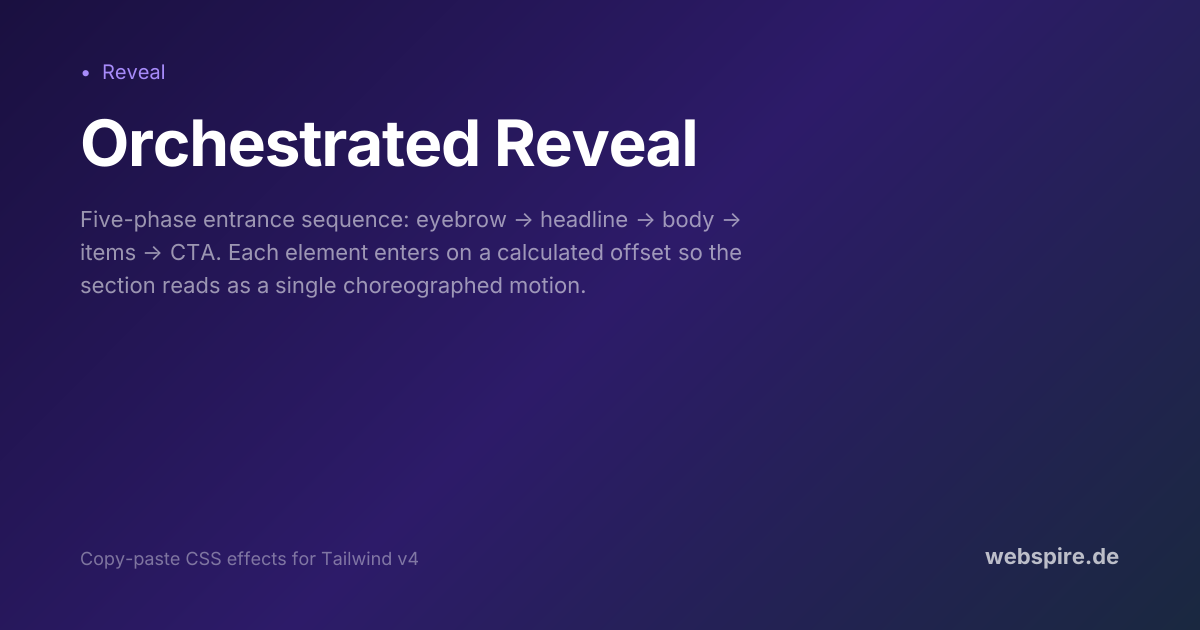Orchestrated Reveal